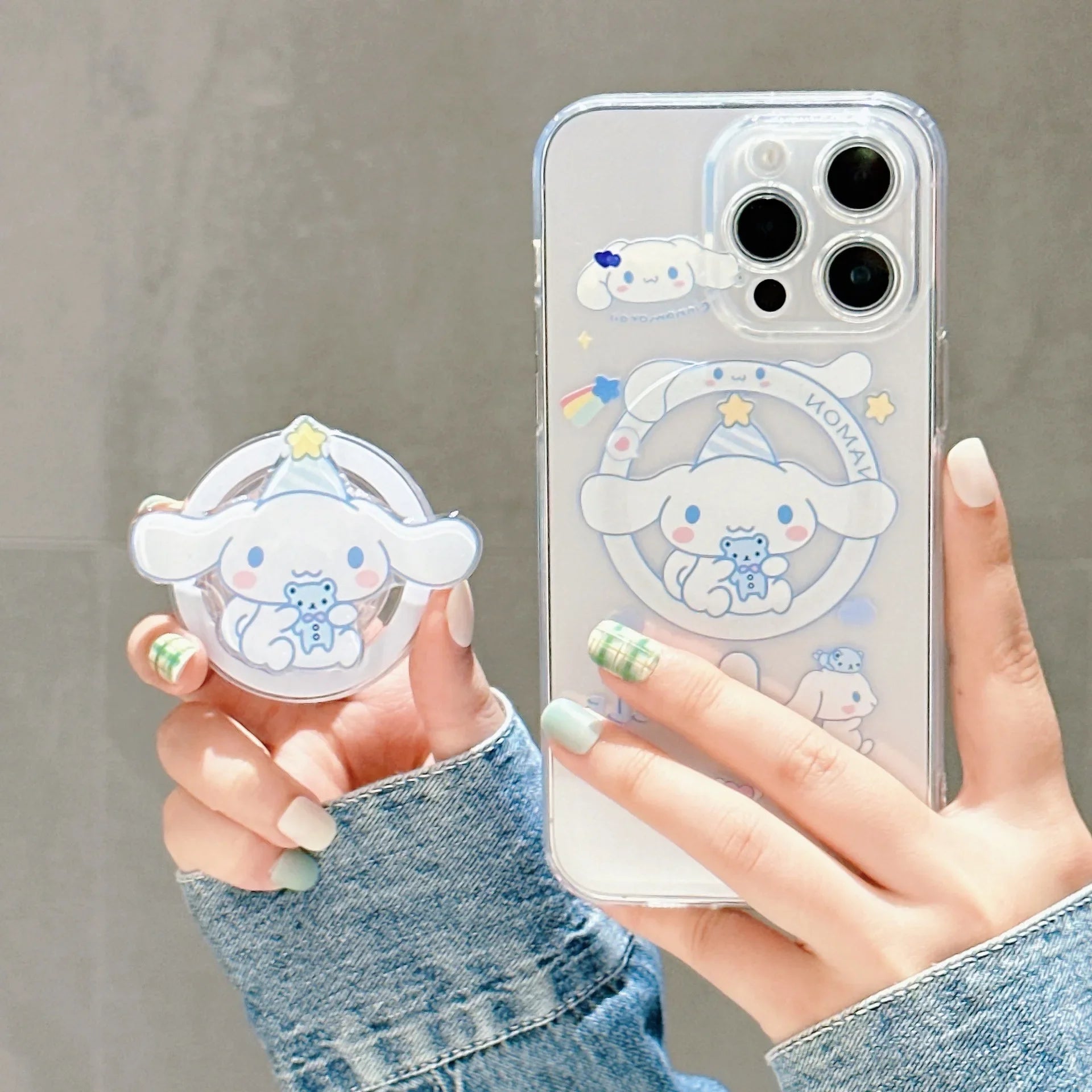 Cute Cartoon Cinnamoroll Puppy Holder Magesafe Magnetic Phone Case