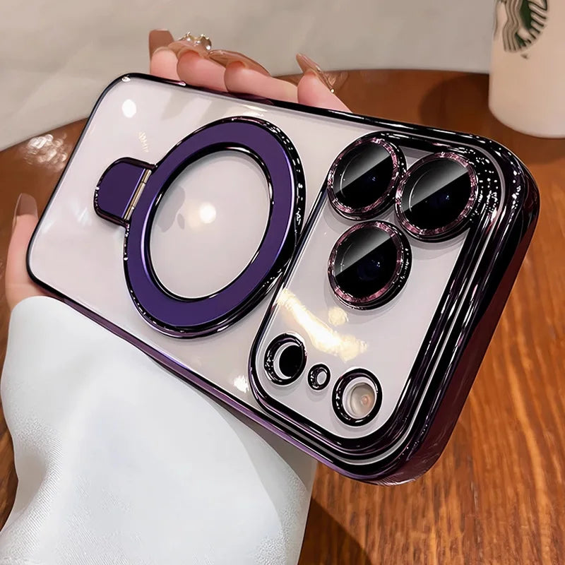 For Magsafe Magnetic Bracket Phone Case