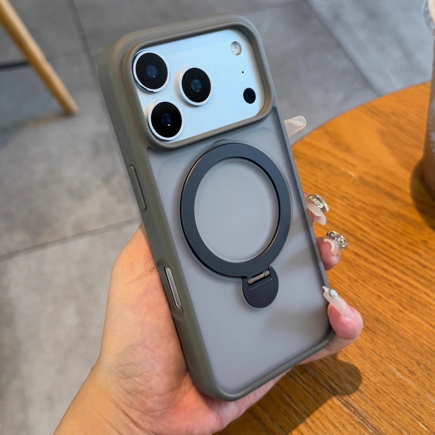 For Magsafe Metal Car Holder Ring Phone Case