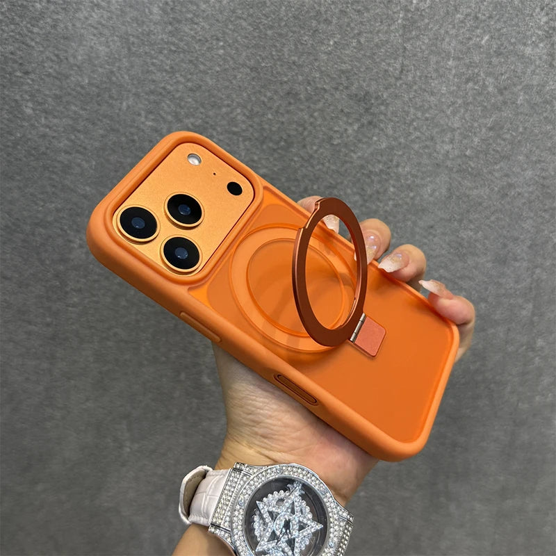 For Magsafe Metal Car Holder Ring Phone Case