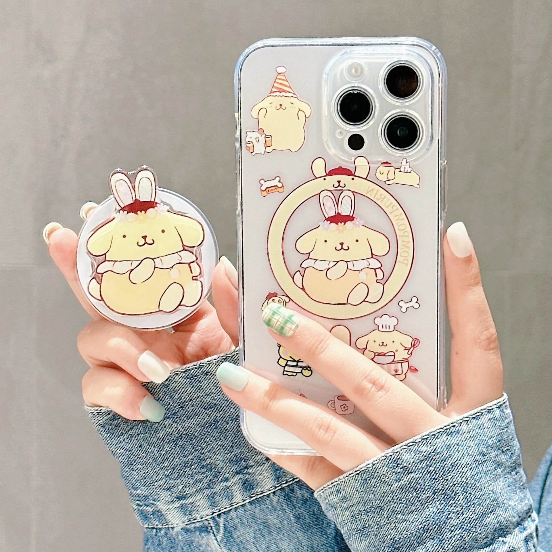 Cute Cartoon Cinnamoroll Puppy Holder Magesafe Magnetic Phone Case