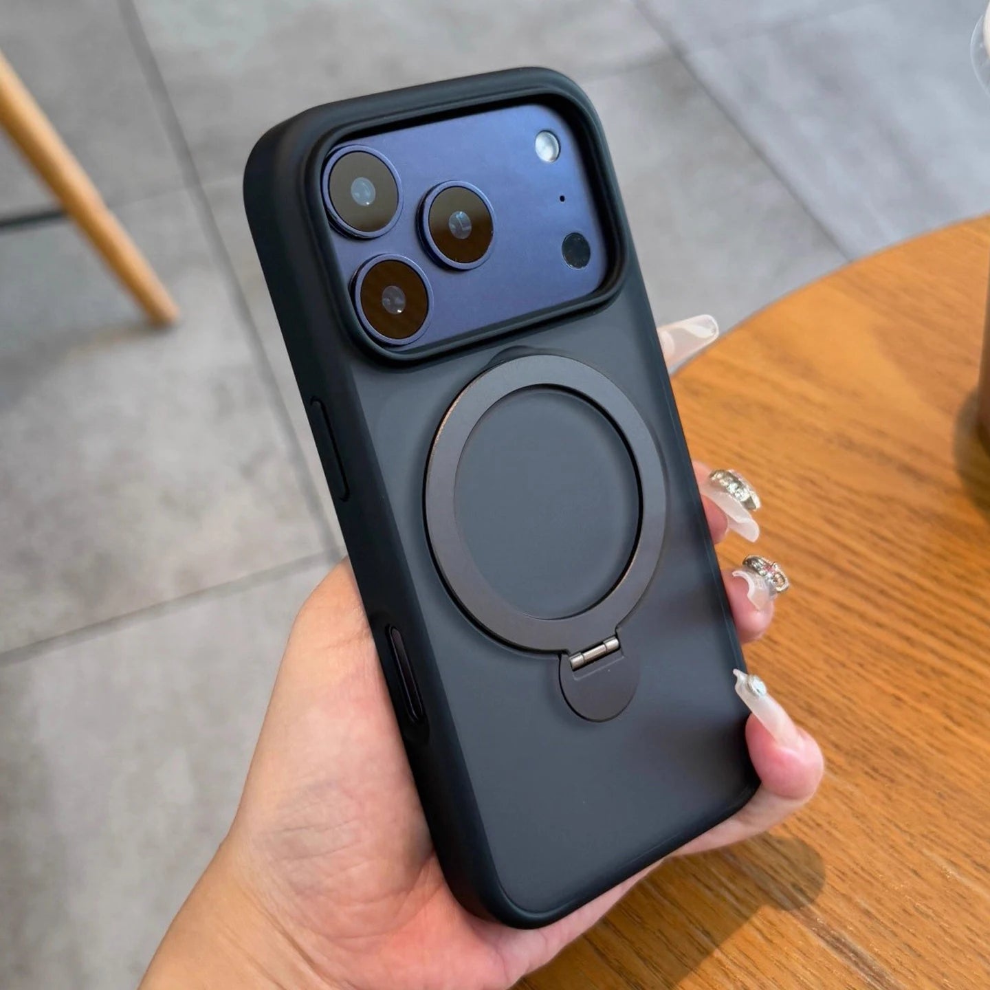 For Magsafe Metal Car Holder Ring Phone Case