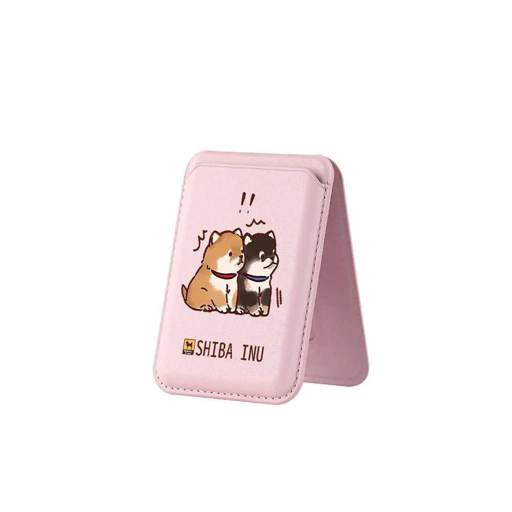 Deluxe upgrade Magnetic Shiba Inu purse Hide Stand for iPhone