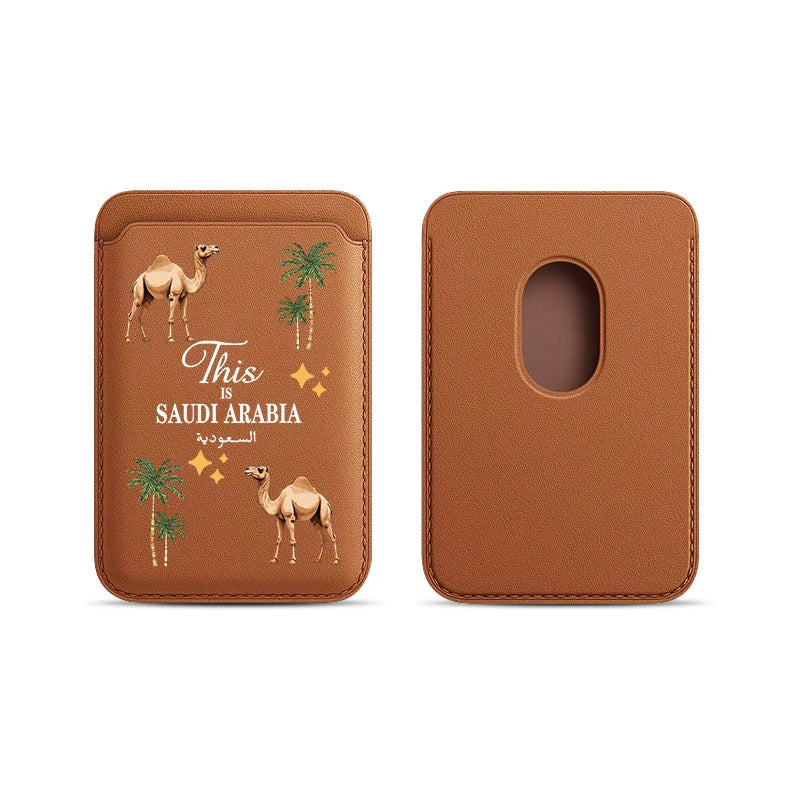 Upgrade Magnetic Animal Camel PU Leather Wallet Case For MagSafe iPhone