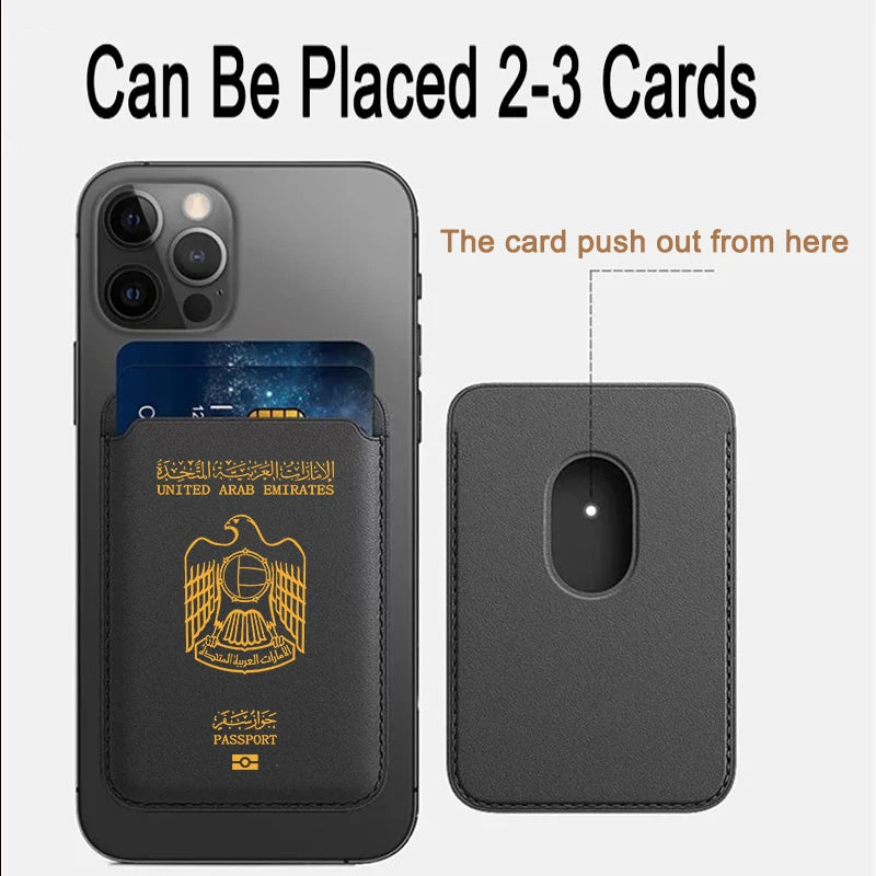 United Arab Emirates Passport Upgrade Magnetic PU Leather Wallet Case