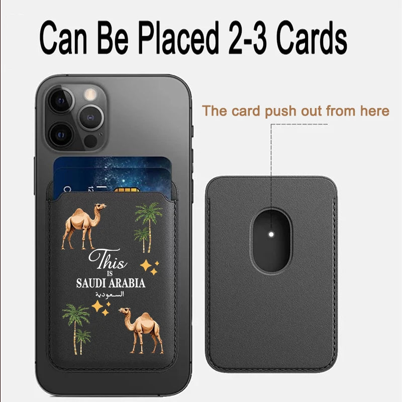 Upgrade Magnetic Animal Camel PU Leather Wallet Case For MagSafe iPhone