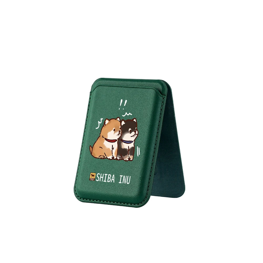 Deluxe upgrade Magnetic Shiba Inu purse Hide Stand for iPhone