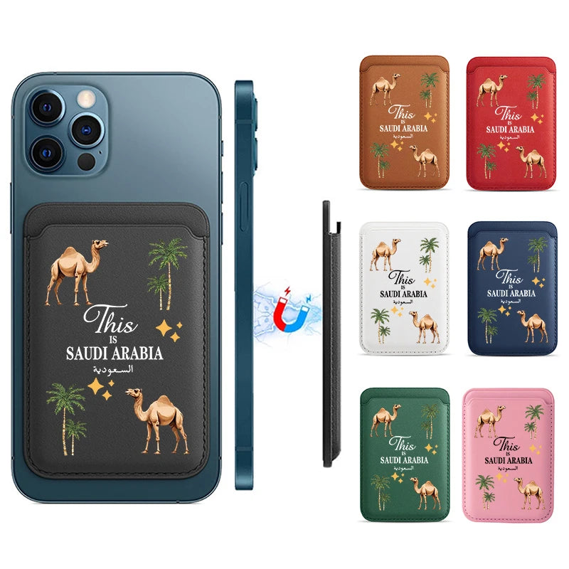 Upgrade Magnetic Animal Camel PU Leather Wallet Case For MagSafe iPhone