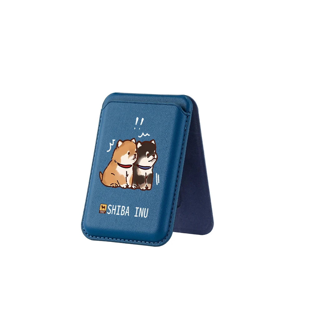 Deluxe upgrade Magnetic Shiba Inu purse Hide Stand for iPhone