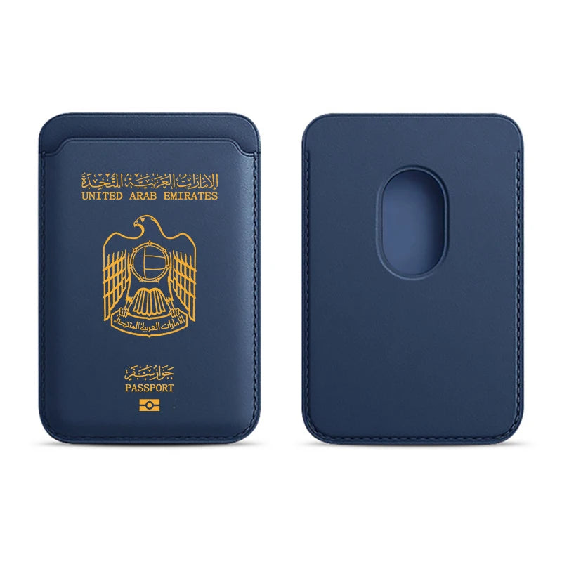 United Arab Emirates Passport Upgrade Magnetic PU Leather Wallet Case