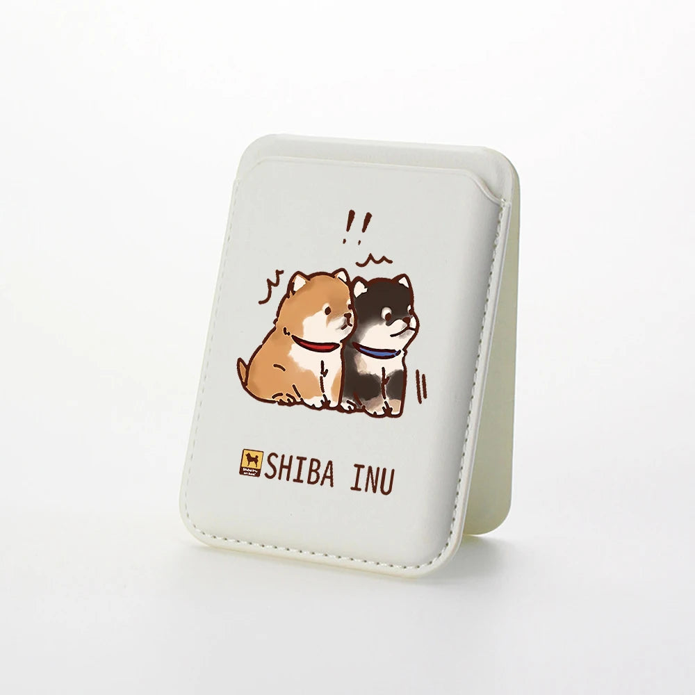 Deluxe upgrade Magnetic Shiba Inu purse Hide Stand for iPhone