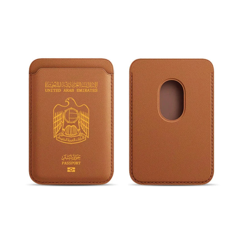 United Arab Emirates Passport Upgrade Magnetic PU Leather Wallet Case
