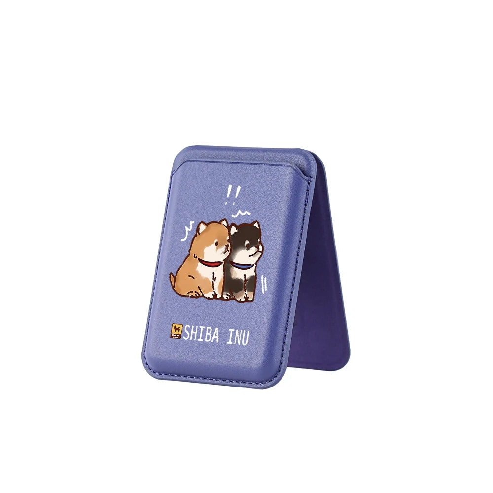 Deluxe upgrade Magnetic Shiba Inu purse Hide Stand for iPhone