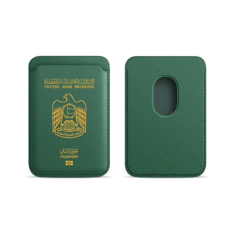 United Arab Emirates Passport Upgrade Magnetic PU Leather Wallet Case