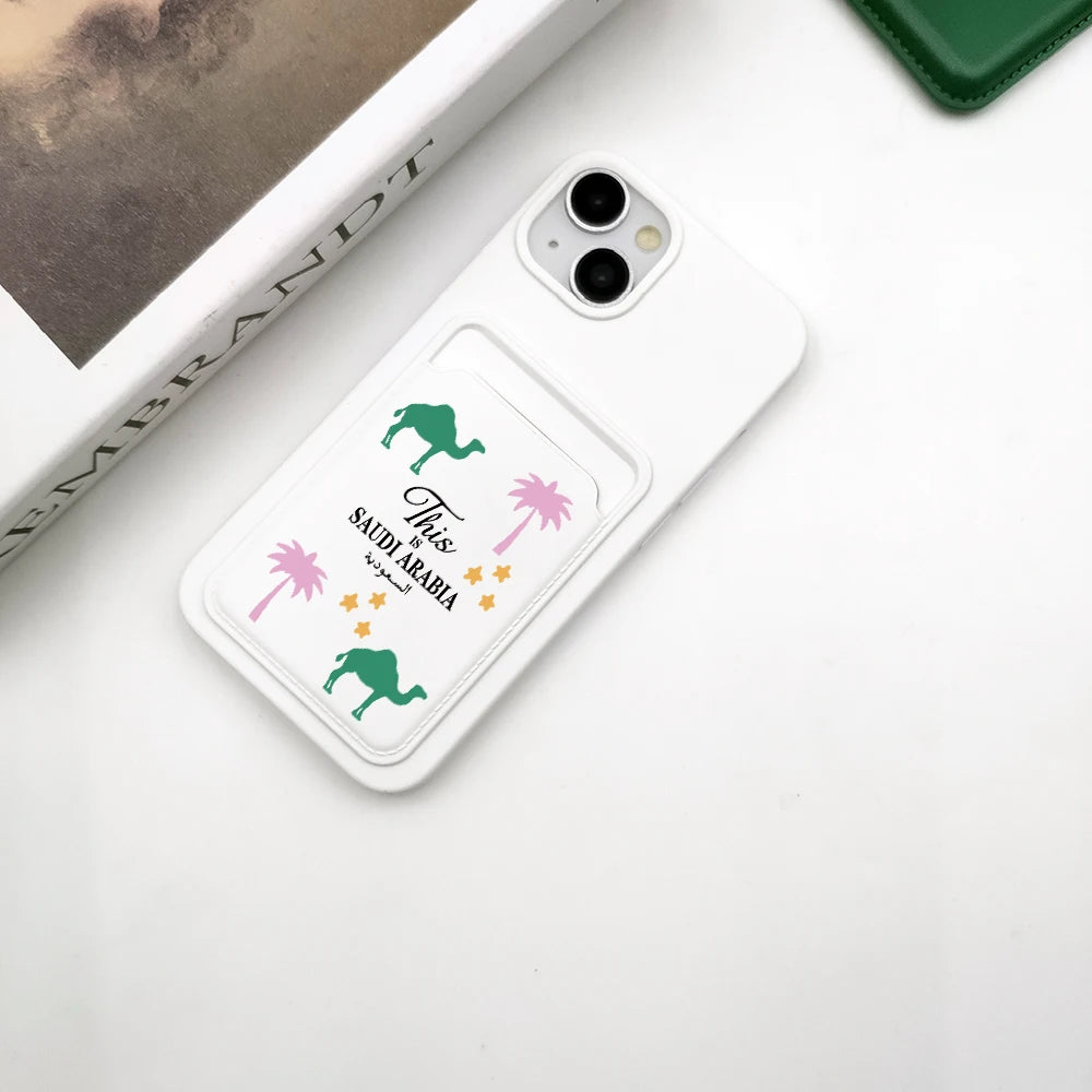 Luxury Saudi Arabia Camel Wallet Card Phone Case For iPhone
