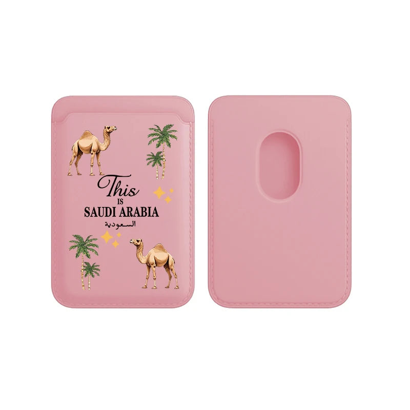 Upgrade Magnetic Animal Camel PU Leather Wallet Case For MagSafe iPhone