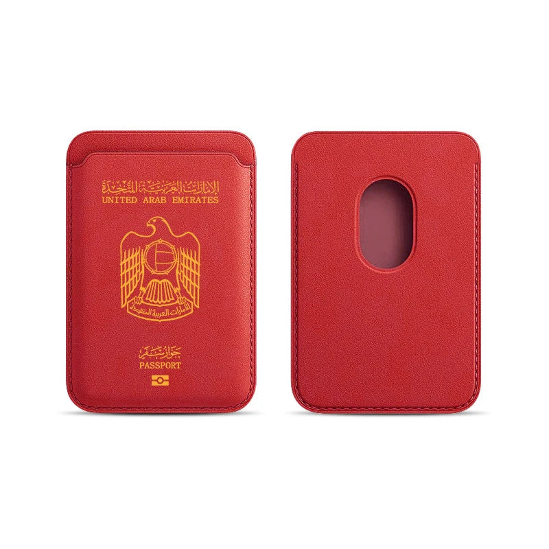 United Arab Emirates Passport Upgrade Magnetic PU Leather Wallet Case