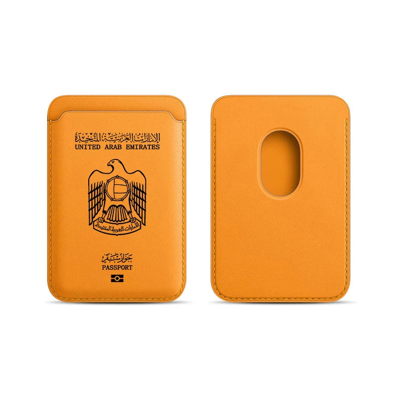United Arab Emirates Passport Upgrade Magnetic PU Leather Wallet Case