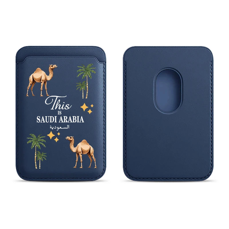 Upgrade Magnetic Animal Camel PU Leather Wallet Case For MagSafe iPhone