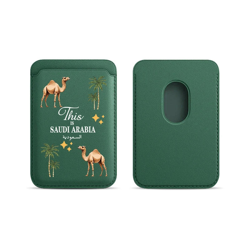 Upgrade Magnetic Animal Camel PU Leather Wallet Case For MagSafe iPhone