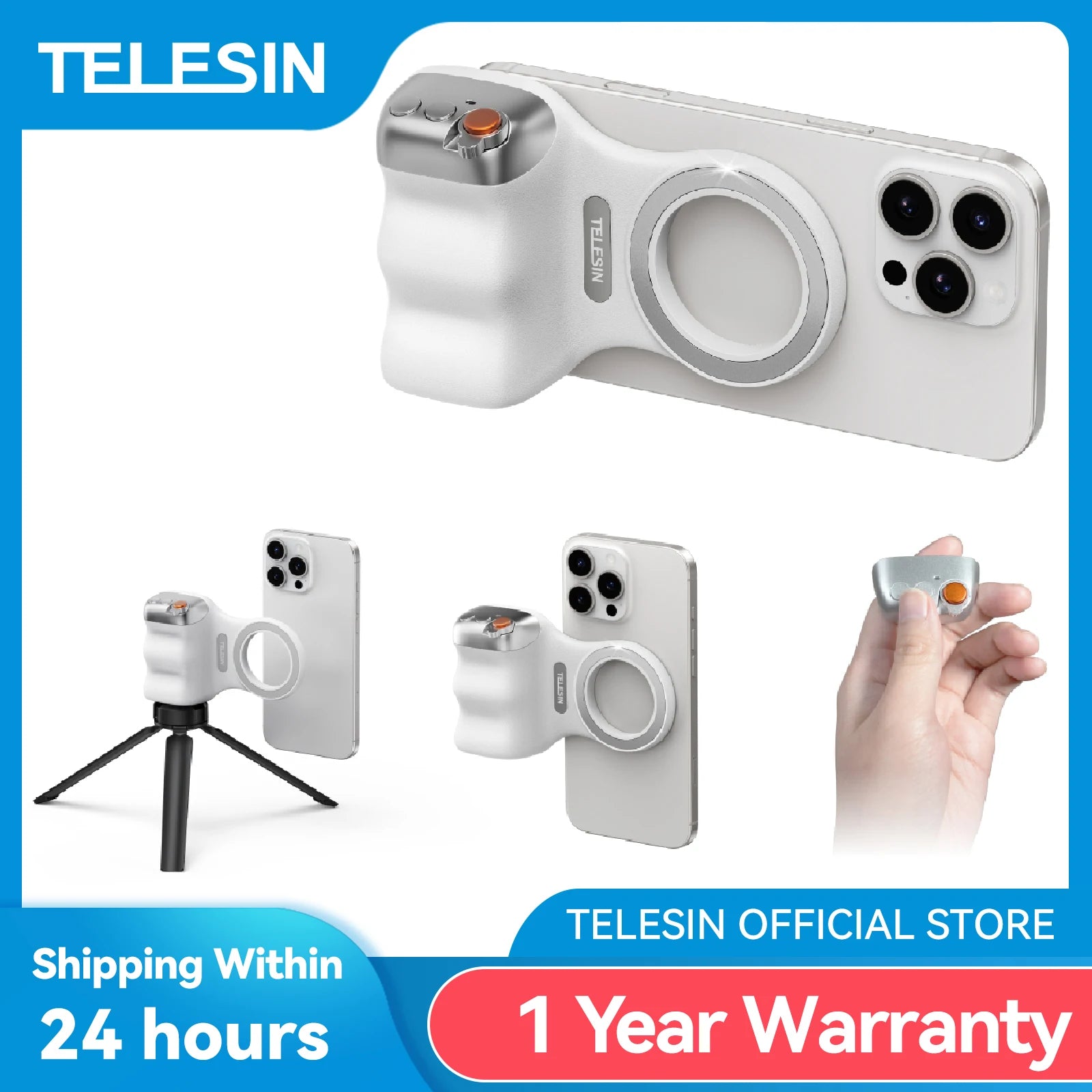 TELESIN Magnetic Phone Camera Shoot Hand Grip Phone Holder